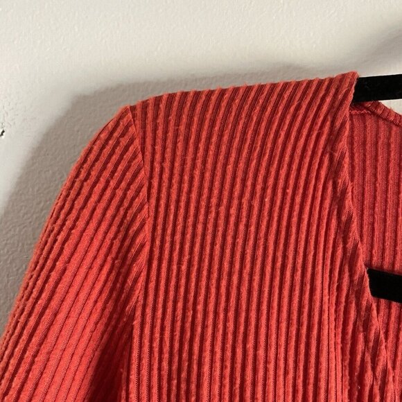 Out From Under Urban Outfitters Women S Red Ribbed Hanna Twist Front Romper - Picture 7 of 11